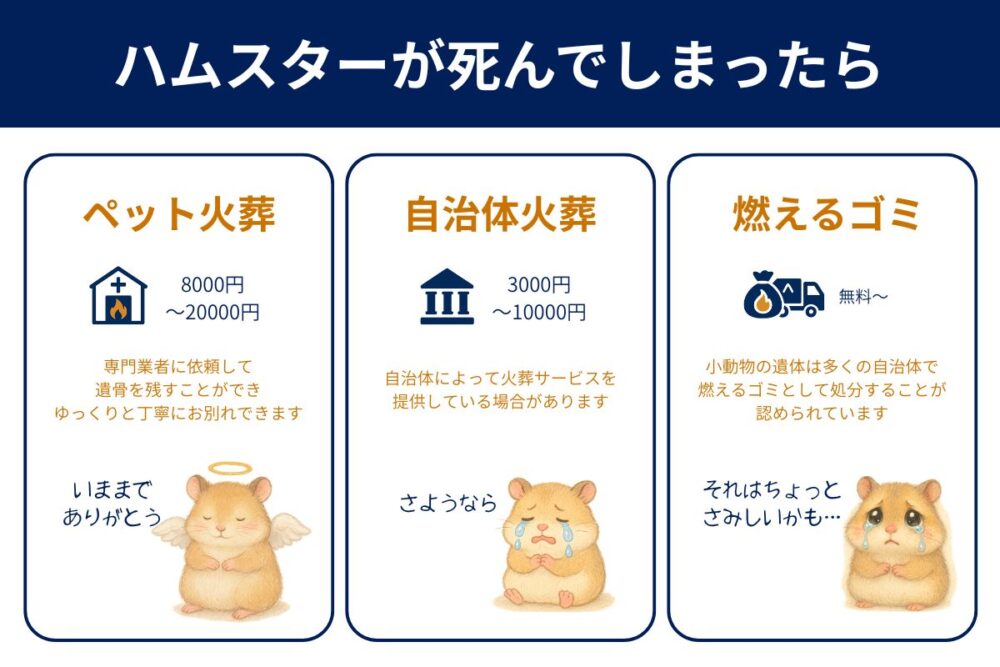 ハムスターが死んだらできる3つの火葬方法