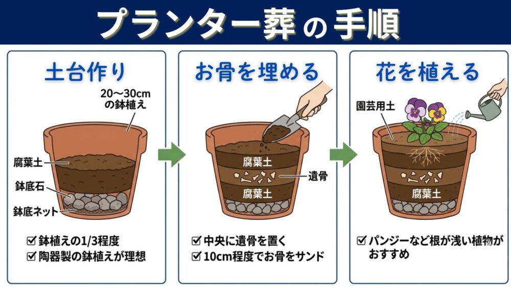 プランター葬の手順